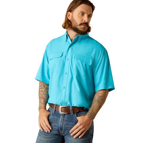 Ariat Men's VentTEK Outbound Classic Fit Shirt - Turquoise Reef - 10048734 - 3XL