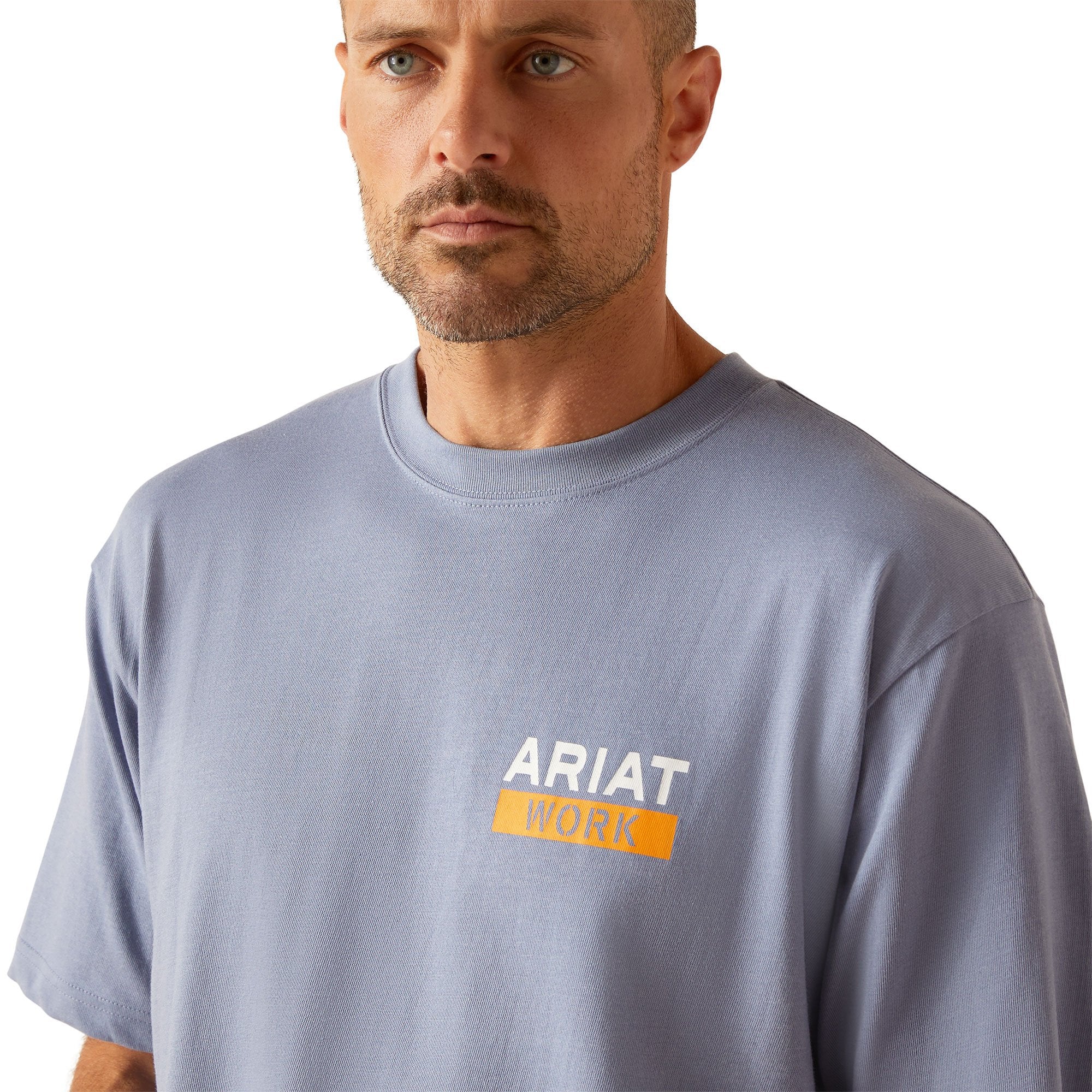 Ariat Men's Rebar Cotton Strong Roughneck Graphic T-Shirt - Infinity Heather - 10048749 - S