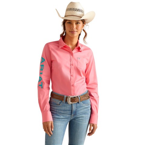 Ariat Women's Wrinkle Resist Team Kirby Stretch Shirt - 10048752 - XS