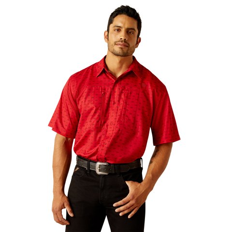 Ariat Men's VentTEK Classic Fit Shirt - Haute Red - 10048848 - S