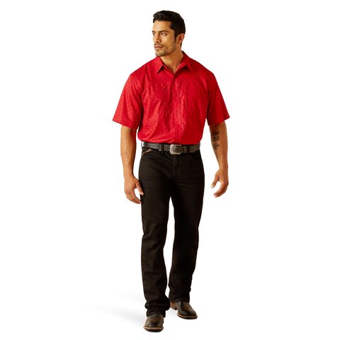 Ariat Men's VentTEK Classic Fit Shirt - Haute Red - 10048848 - S