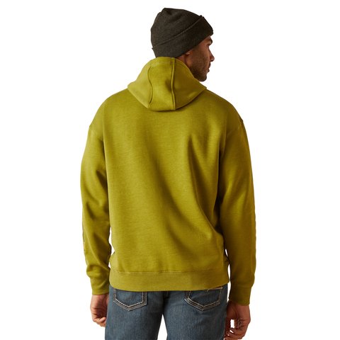 Ariat Men's Rebar Graphic Green Heather Work Hoodie - 10048869 - XS