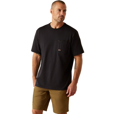 Ariat Men's Rebar Workman Victory Eagle Black T-Shirt - 10048988 - S