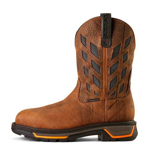 Ariat Men's 11" Earth and Graphite Big Rig Tread VentTEK Composite Toe Work Boot - 10050834 - 6EE