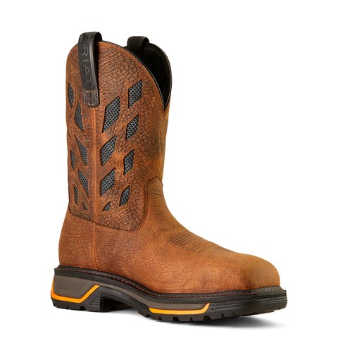 Ariat Men's 11" Earth and Graphite Big Rig Tread VentTEK Composite Toe Work Boot - 10050834 - 6EE