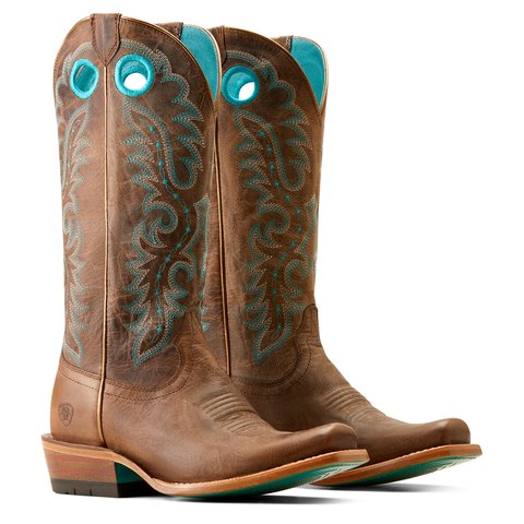 Ariat Women's 13" Frontier Boon Pecan Brown Cutter Toe Western Boot - 10050889 - 5.5B