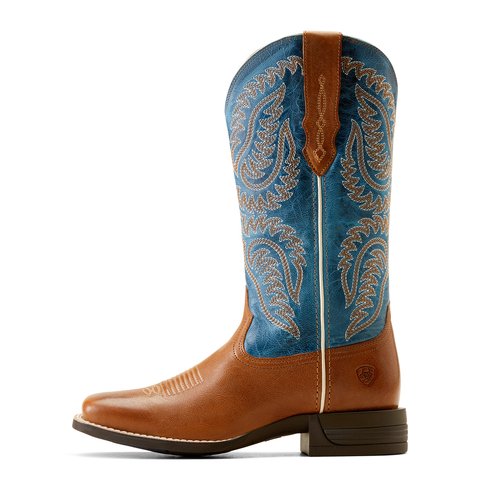 Ariat Women's 12" Roasted Peanut Cattle Caite Stretchfit Wide Square Toe Western Boot - 10050919 - 6B