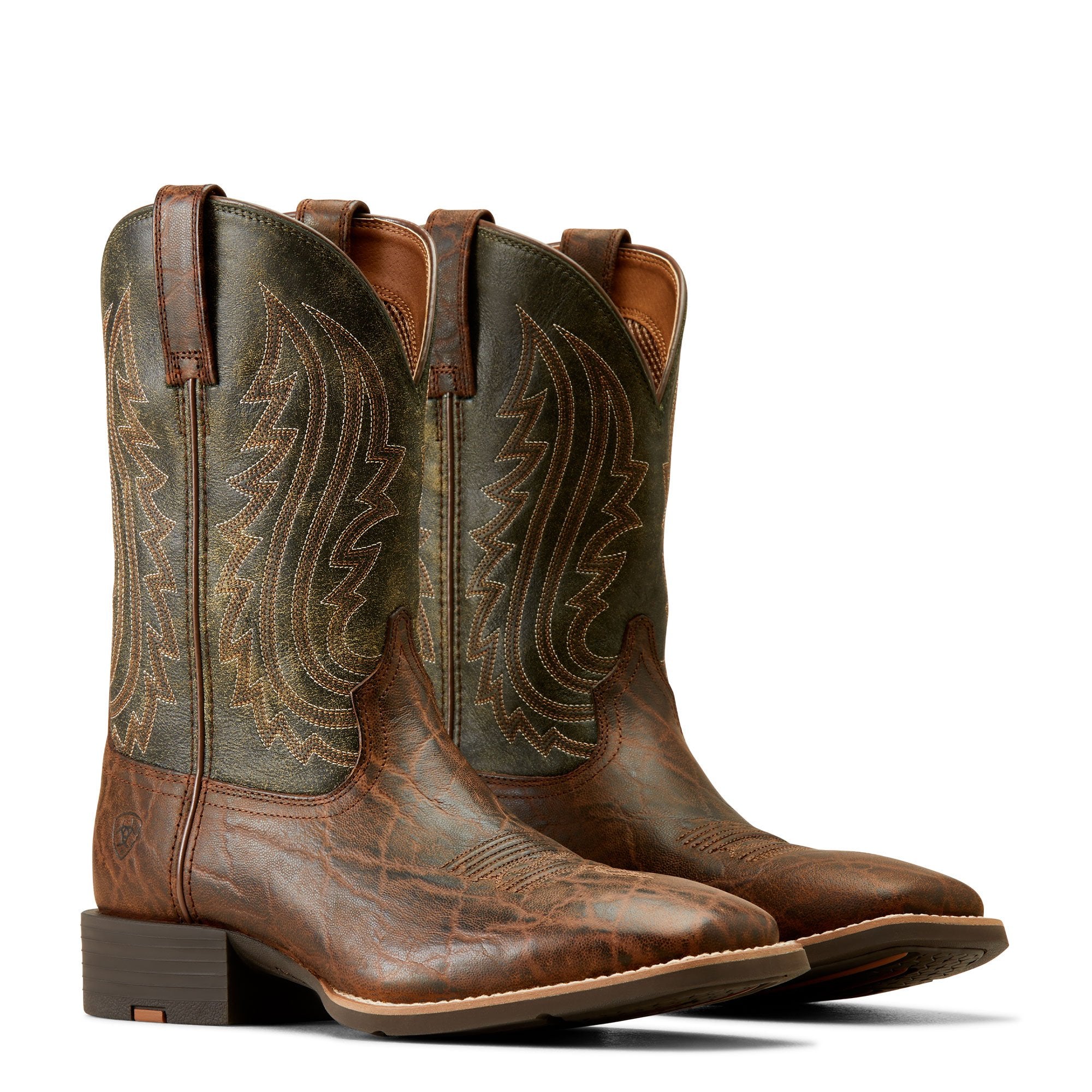 Ariat Men's 11" Mahogany Elephant Print Sport Big Country Wide Square Toe Western Boot - 10050935 - 6EE