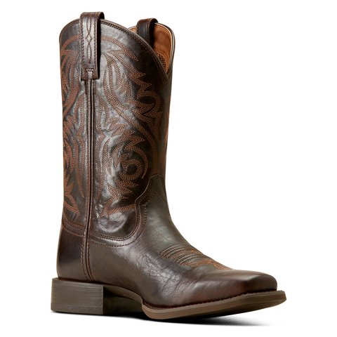 Ariat Men's Sport Herdsman 11" Burnished Chocolate Brown Square Toe Western Boot - 10050990 - 7D