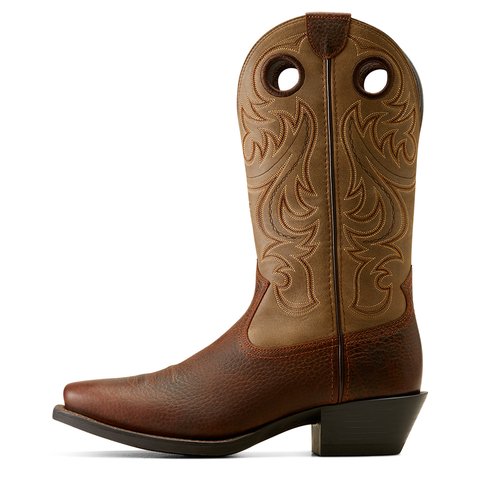 Ariat Men's Sport 13" Brown Oiled Rowdy Square Toe Western Boot - 10050992 - 10.5D