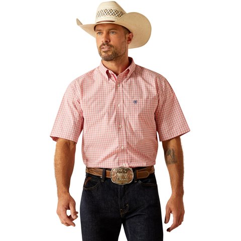 Ariat Men's Pro Series Duke Classic Fit Short Sleeve Shirt - Beacon - 10051278 - XS