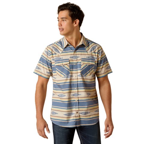 Ariat Men's Hebastian Retro Fit Shirt - Sandshell - 10051304 - XS