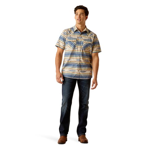 Ariat Men's Hebastian Retro Fit Shirt - Sandshell - 10051304 - XS