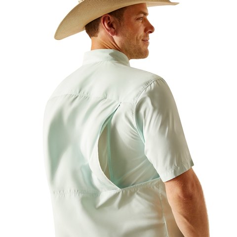 Ariat Men's VentTEK Outbound Classic Fit Shirt - Bleached Aqua - 10051319 - S