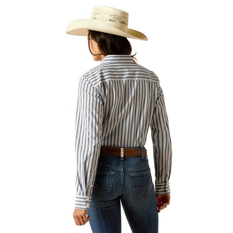 Ariat Women's Kirby Stretch Long Sleeve Shirt - Baja Stripe - 10051333 - XS