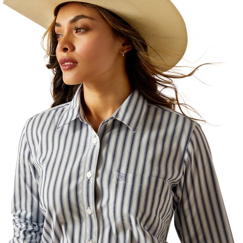 Ariat Women's Kirby Stretch Long Sleeve Shirt - Baja Stripe - 10051333 - XS