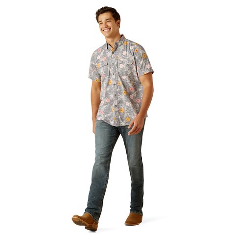 Ariat Men's VentTEK Outbound Tropical Print Fitted Shirt - 10051382 - XS