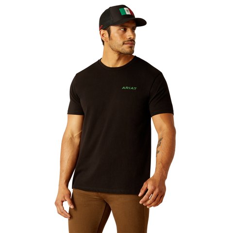 Ariat Men's Wooden Badges Black Mexico Graphic T-Shirt - 10051447 - S