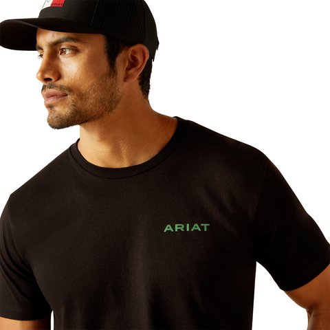 Ariat Men's Wooden Badges Black Mexico Graphic T-Shirt - 10051447 - S