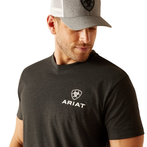 Ariat Men's Star Spangled Charcoal Heather T-Shirt - 10051453 - S