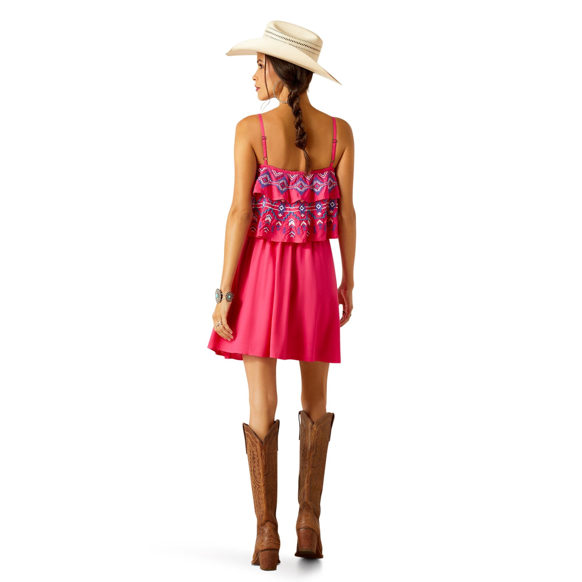 Ariat Women's Pink Peacock Malena Summer Dress - 10051477 - XS