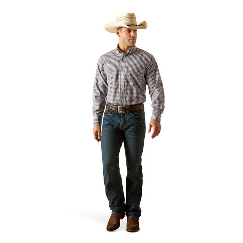 Ariat Men's Wrinkle Free Walker Classic Fit Long Sleeve Shirt - Skyway - 10051483 - XS