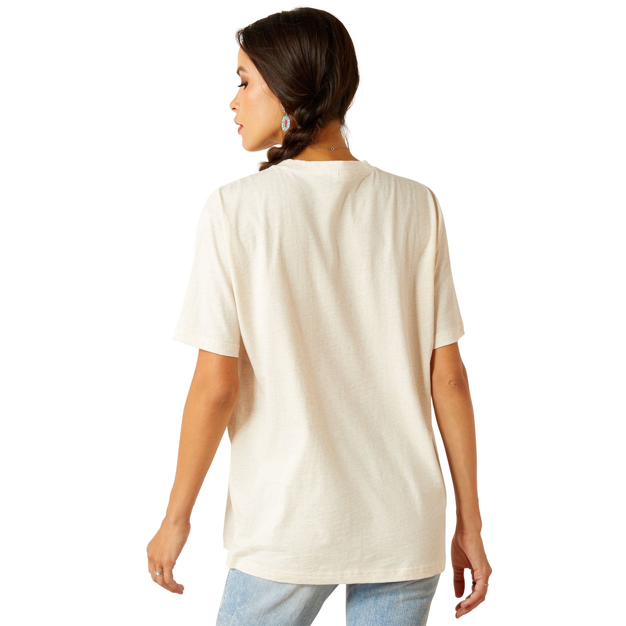 Ariat Women's Oatmeal Heather Lola T-Shirt - 10051488 - XS