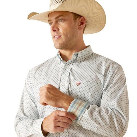 Ariat Men's Wrinkle Free Irving Classic Fit Shirt - White - 10051505 - XS