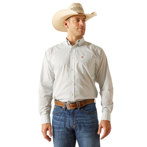 Ariat Men's Wrinkle Free Irving Classic Fit Shirt - White - 10051505 - XS