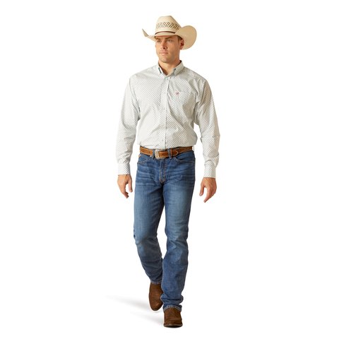 Ariat Men's Wrinkle Free Irving Classic Fit Shirt - White - 10051505 - XS