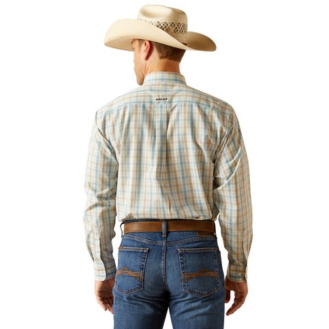 Ariat Men's Wrinkle Free Ivar Classic Fit Shirt - Blue - 10051506 - XS