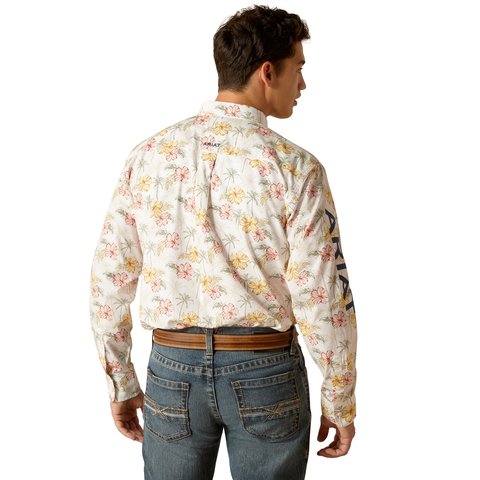 Ariat Men's Team Charlie Classic Fit Long Sleeve Shirt - Gardenia - 10051521 - XS