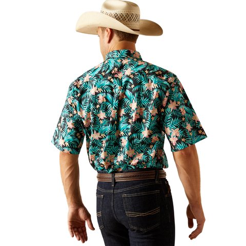 Ariat Men's Jillian Classic Fit Short Sleeve Hawaiian Print Shirt - 10051530 - XS