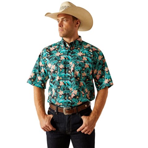 Ariat Men's Jillian Classic Fit Short Sleeve Hawaiian Print Shirt - 10051530 - XS