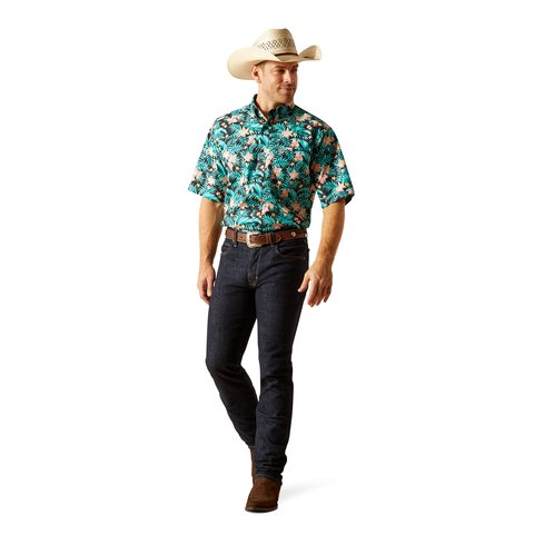 Ariat Men's Jillian Classic Fit Short Sleeve Hawaiian Print Shirt - 10051530 - XS