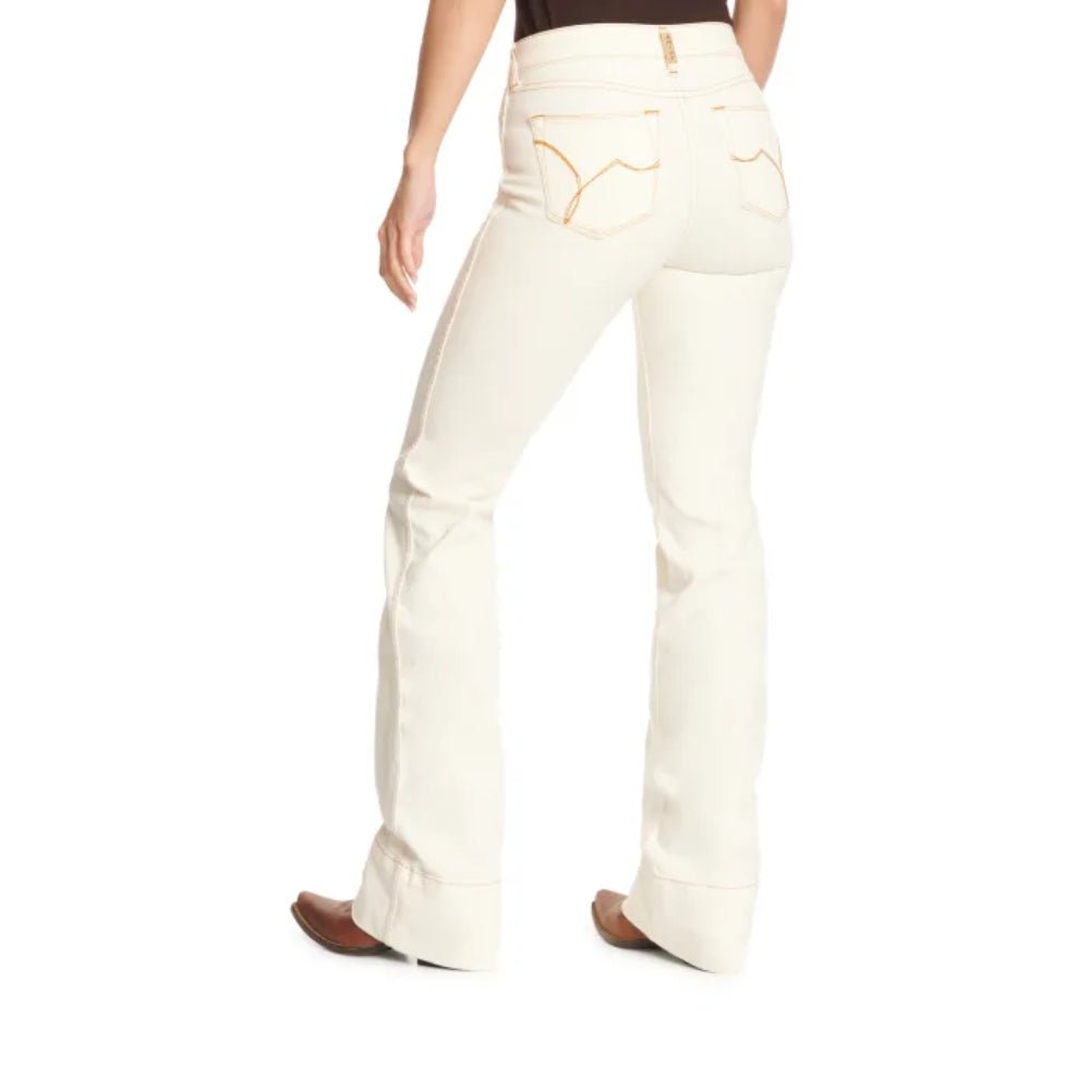 Ariat Women's High Rise Larissa Slim Trouser Stretch White Denim Jeans - 10051699 - 24S