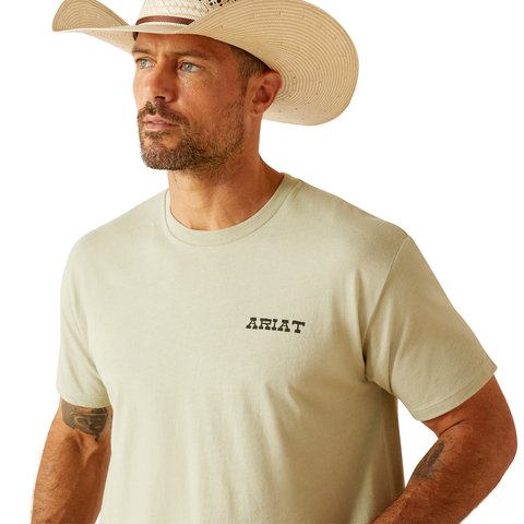 Ariat Men's Eagle Desert Sage Heather Flag T-Shirt - 10051748 - S