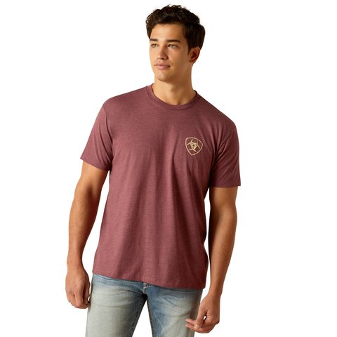 Ariat Men's Serape Fill T-Shirt - Burgundy Heather - 10051752 - S