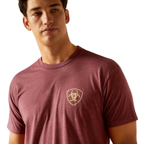 Ariat Men's Serape Fill T-Shirt - Burgundy Heather - 10051752 - S