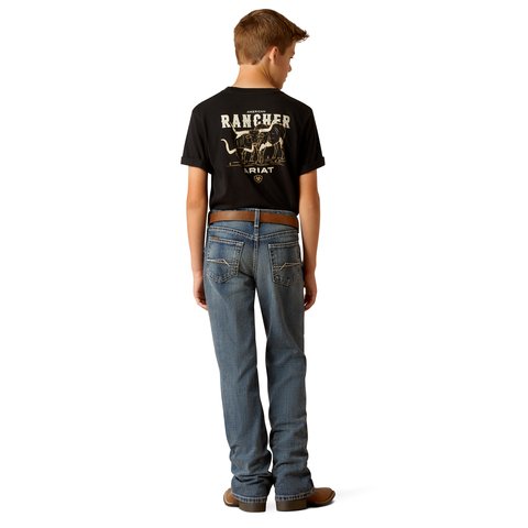 Ariat Boys B4 Relaxed Challenger Boot Cut Jeans - 10051864 - 7R