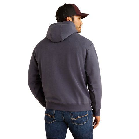 Ariat Men's Odyssey Grey Southwestern Longhorn Hoodie - 10052004 - S