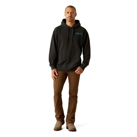 Ariat Men's Black Heather Diamond Canyon Hoodie - 10052007 - S