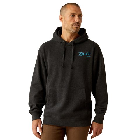 Ariat Men's Black Heather Diamond Canyon Hoodie - 10052007 - S