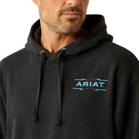 Ariat Men's Black Heather Diamond Canyon Hoodie - 10052007 - S