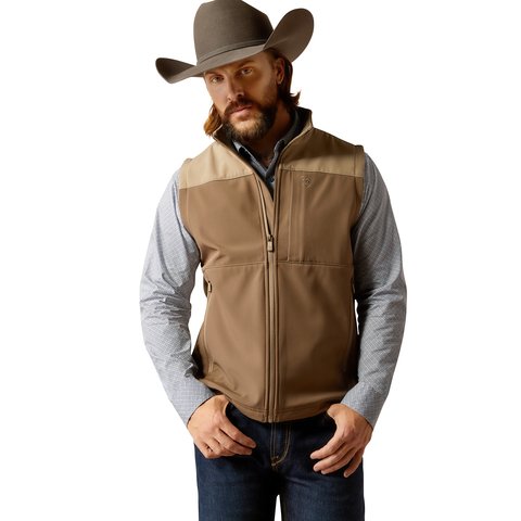 Ariat Men's Major Brown Wyatt Softshell Vest - 10052596 - XS