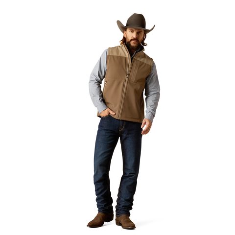 Ariat Men's Major Brown Wyatt Softshell Vest - 10052596 - XS