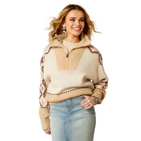 Ariat Women's Summer Sand Wild West Sweater - 10052607 - XS