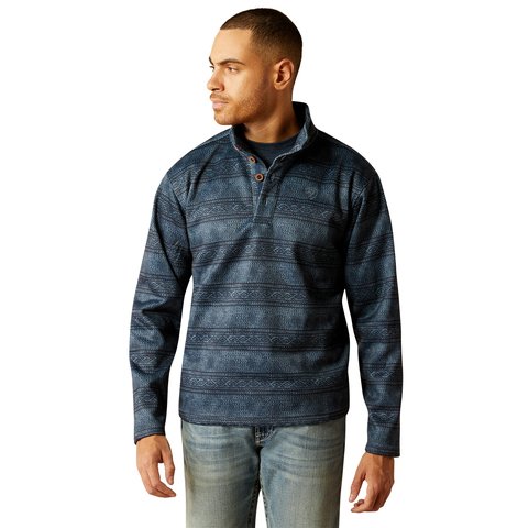 Ariat Men's Wesley Blue Southwest Serape Sweater - 10052697 - S