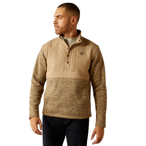 Ariat Men's Caldwell Reinforced Snap Chinchilla Sweater - 10052779 - S