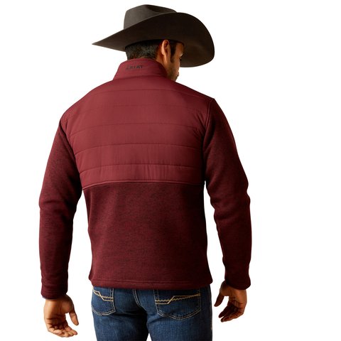 Ariat Men's Windsor Wine Caldwell Reinforced Snap Sweater - 10052780 - S